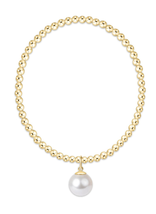 enewton design Enewton - Classic Gold 3mm Bracelet - Classic Pearl 10mm Charm available at The Good Life Boutique