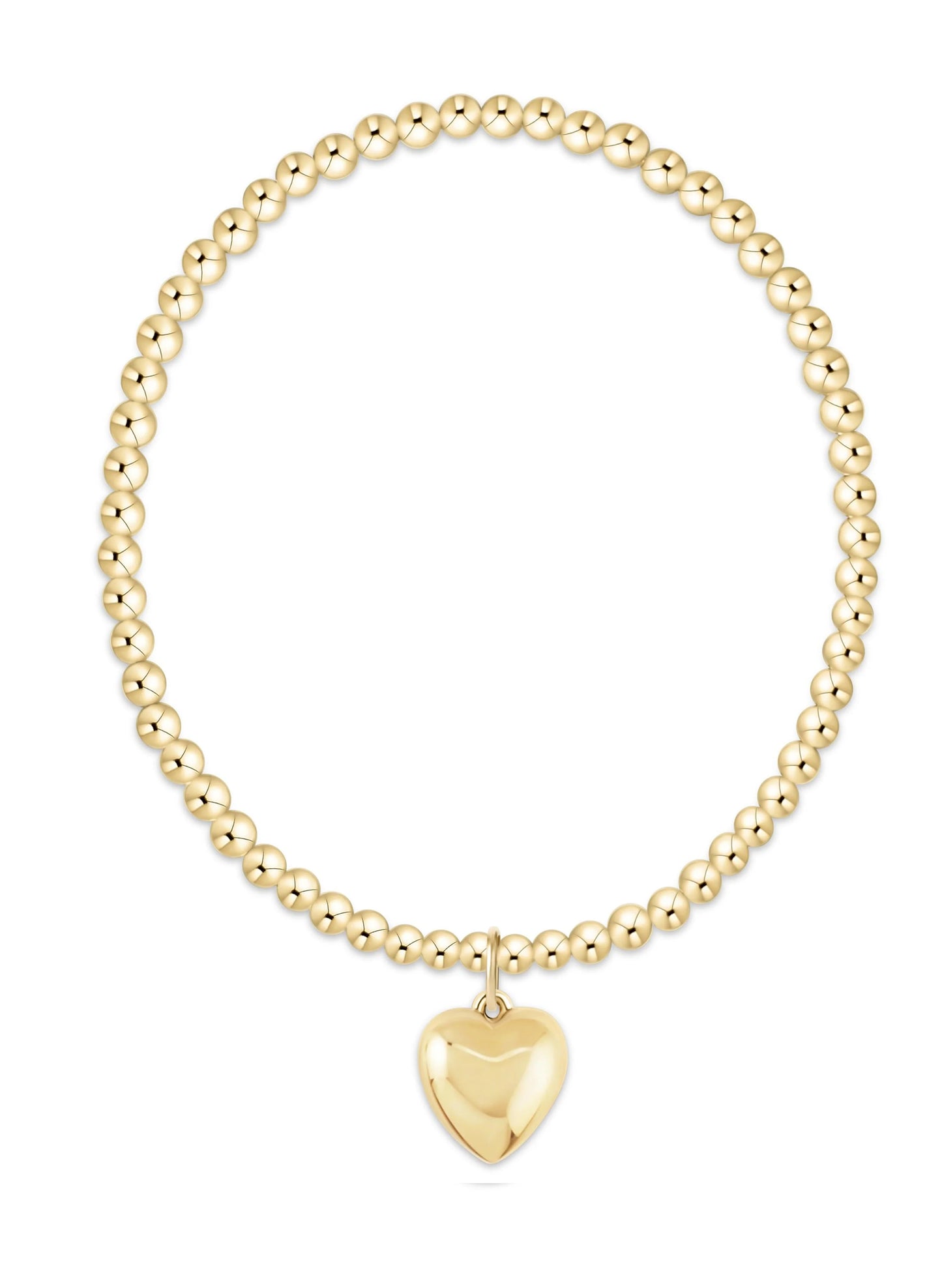 enewton design Enewton - Classic Gold 3mm Bracelet - Love Plush Gold Charm available at The Good Life Boutique
