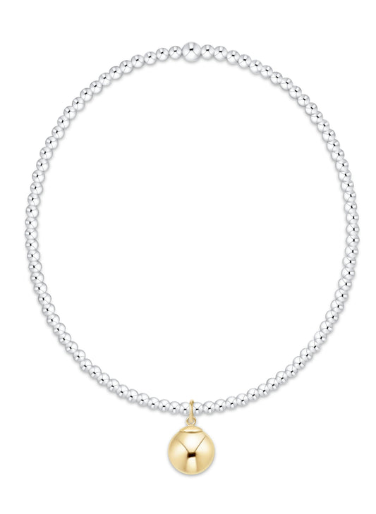 enewton design Enewton - Classic Mixed Metal 3mm Bracelet - Love Plush Gold Charm available at The Good Life Boutique