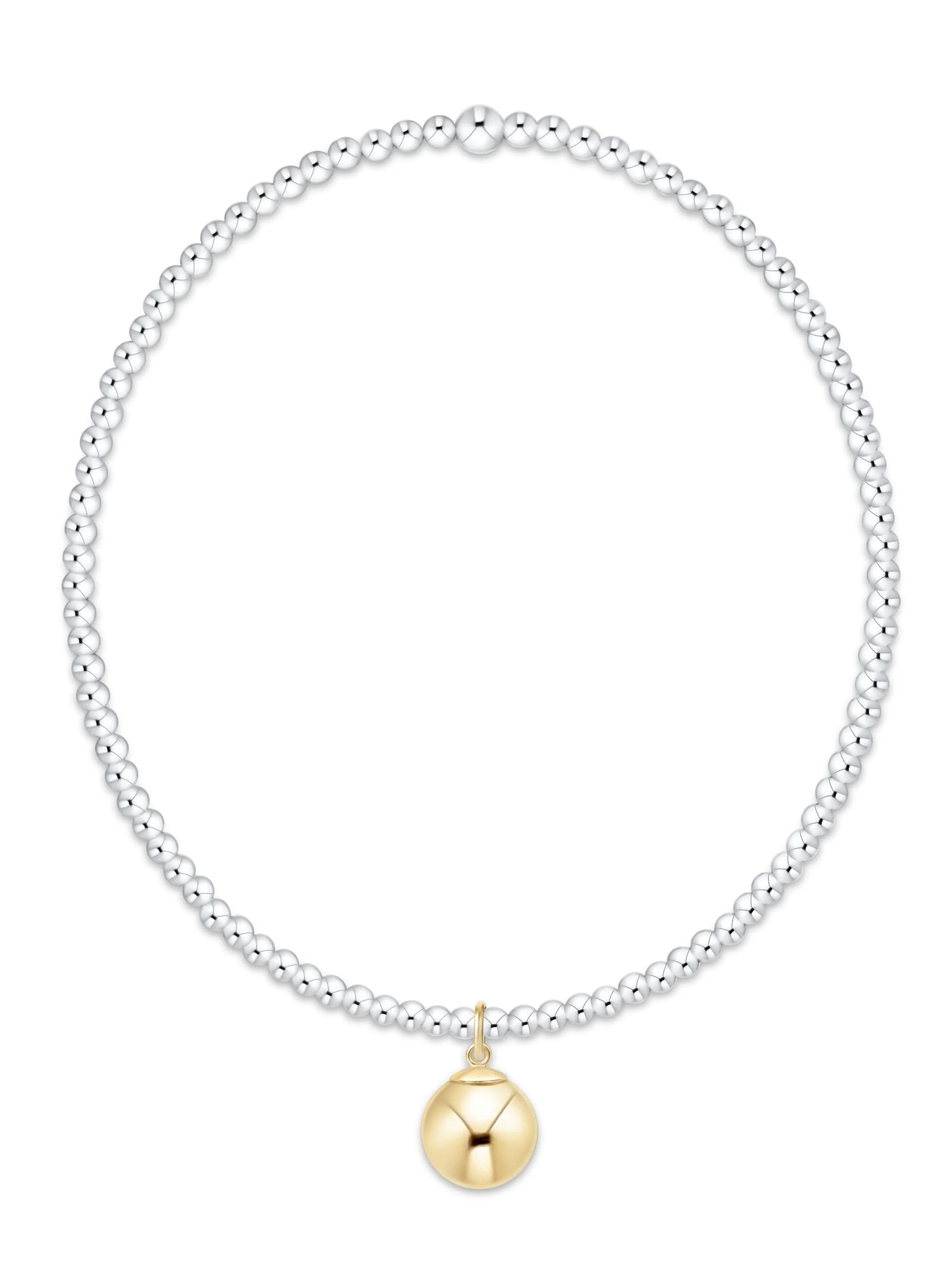 enewton design Enewton - Classic Mixed Metal 3mm Bracelet - Love Plush Gold Charm available at The Good Life Boutique