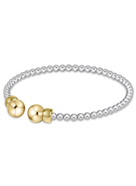 Enewton - Classic Mixed Metal 3mm Bead Cuff - Gold