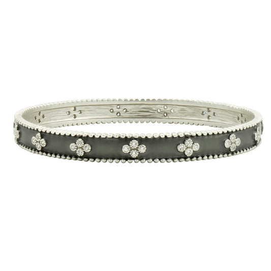 Freida Rothman Signature Clover Beaded Slide Bangle available at The Good Life Boutique