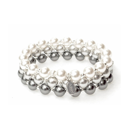 Made As Intended Silver Pearl Count Your Blessings Bracelet - 8mm beads available at The Good Life Boutique