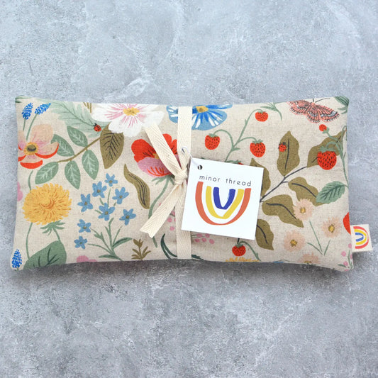 Minor Thread Lavender Weighted Eye Pillow In Strawberry Field Floral available at The Good Life Boutique