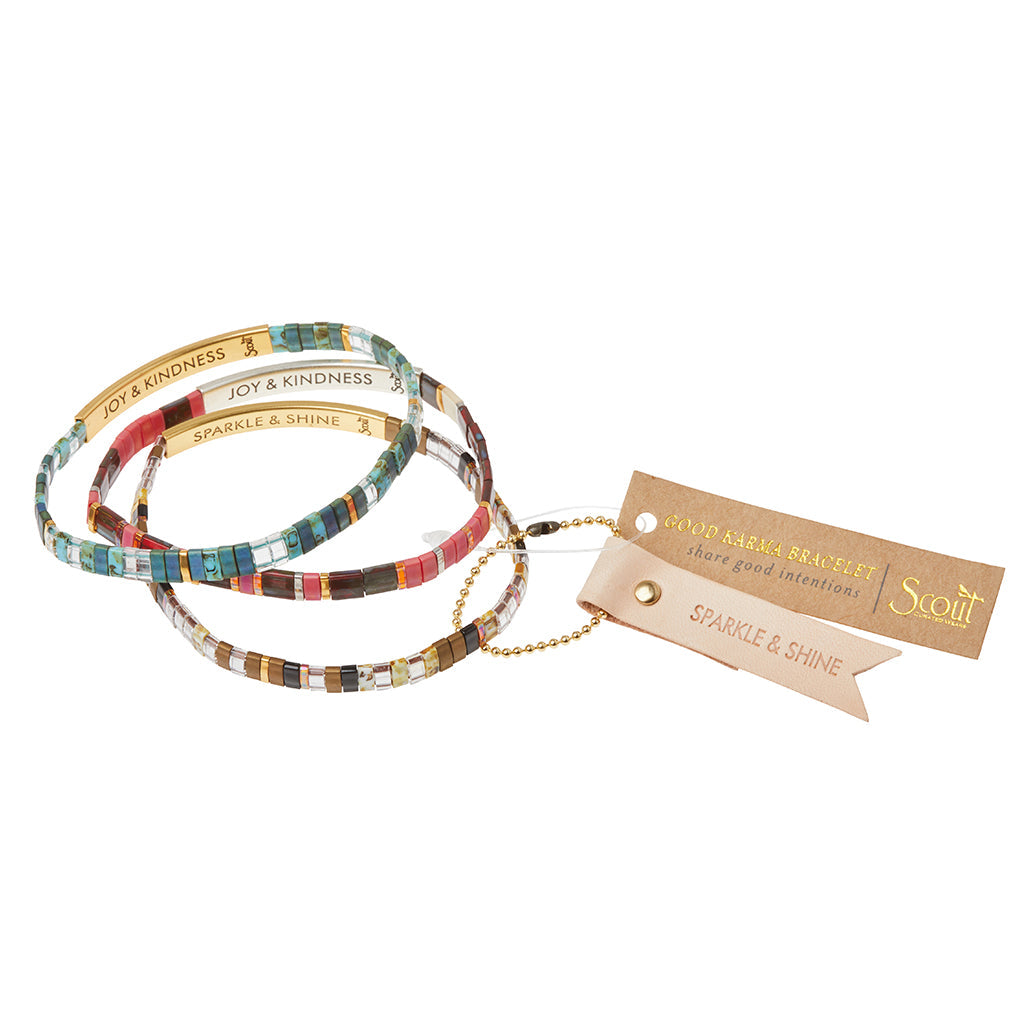 Scout Curated Wears Scout Curated Wears - Good Karma Miyuki Bracelet - Sparkle & Shine - Topaz-Gold available at The Good Life Boutique