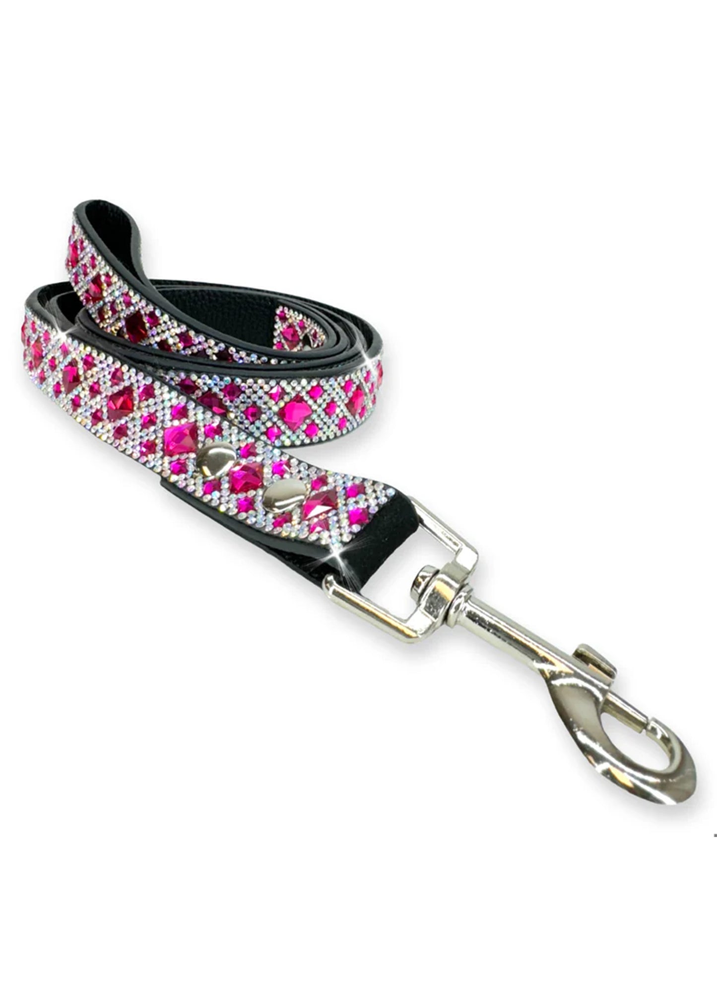 JacquelineKent Jacqueline Kent - Dog Leash - Chocolate Rose - Pink Silver available at The Good Life Boutique