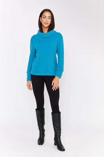 Dolcezza Inc. Dolcezza - Knit Pullover - Teal available at The Good Life Boutique