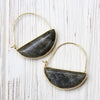 Scout Curated Wears Scout Curated Wears - Stone Prism Hoop - Labradorite/Gold available at The Good Life Boutique