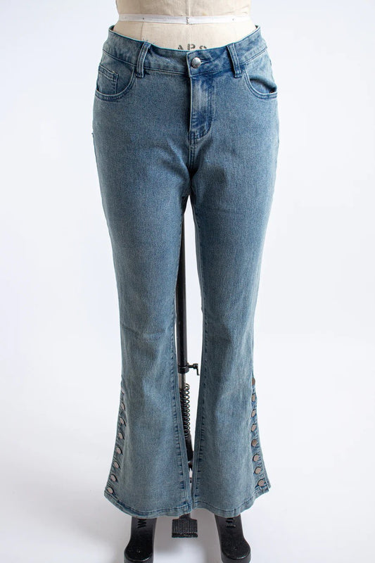 A.Z.I. Jeans A.Z.I. - Patti Denim Jeans - Denim available at The Good Life Boutique