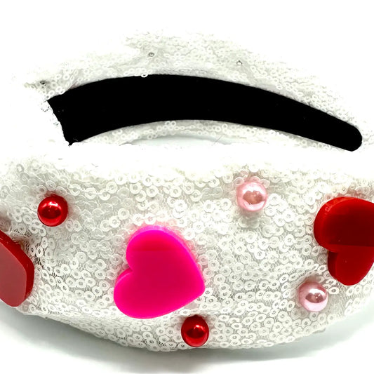 Cora's Den Valentines Heart Headband available at The Good Life Boutique
