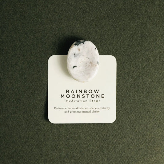 Slow North Rainbow Moonstone - Meditation Stone available at The Good Life Boutique