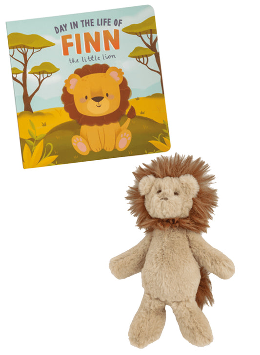 Mud Pie Lion Book With Plush available at The Good Life Boutique
