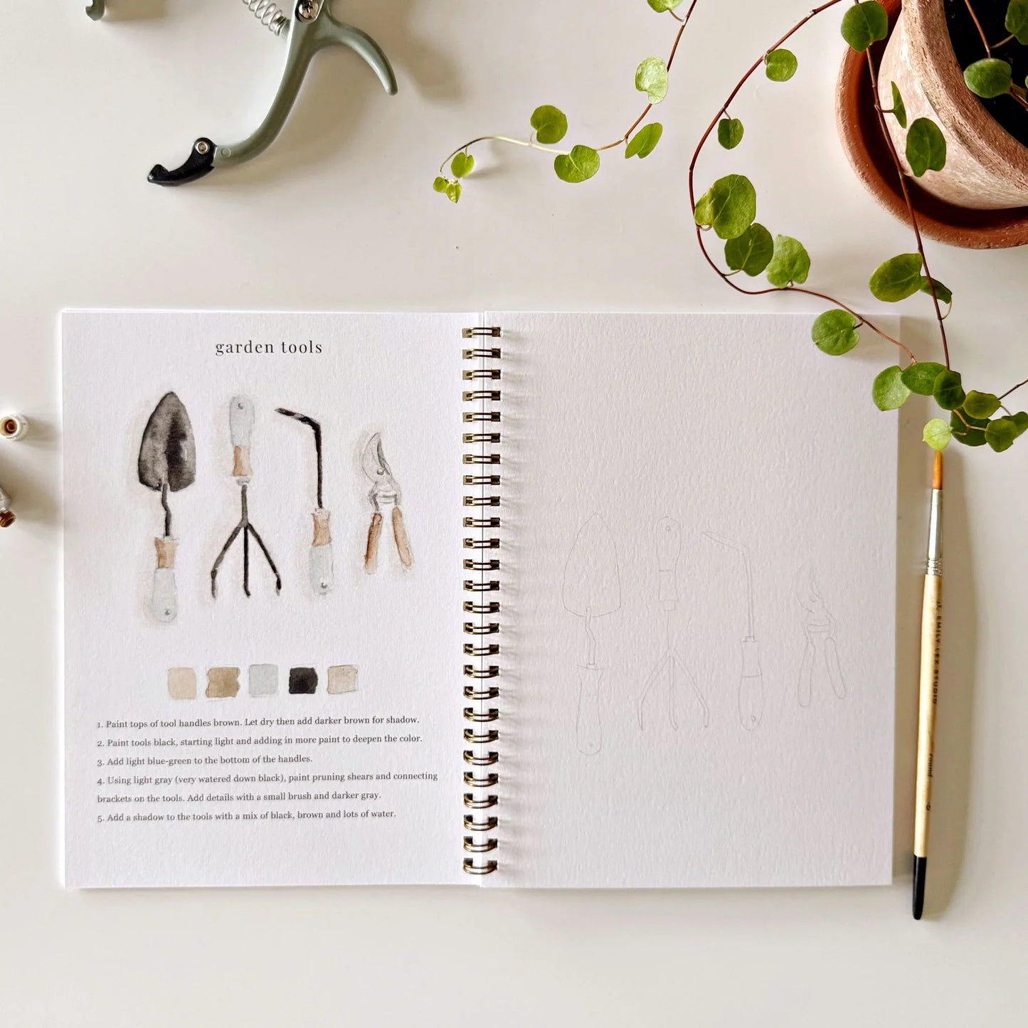 Emily Lex Studio Garden Watercolor Workbook available at The Good Life Boutique