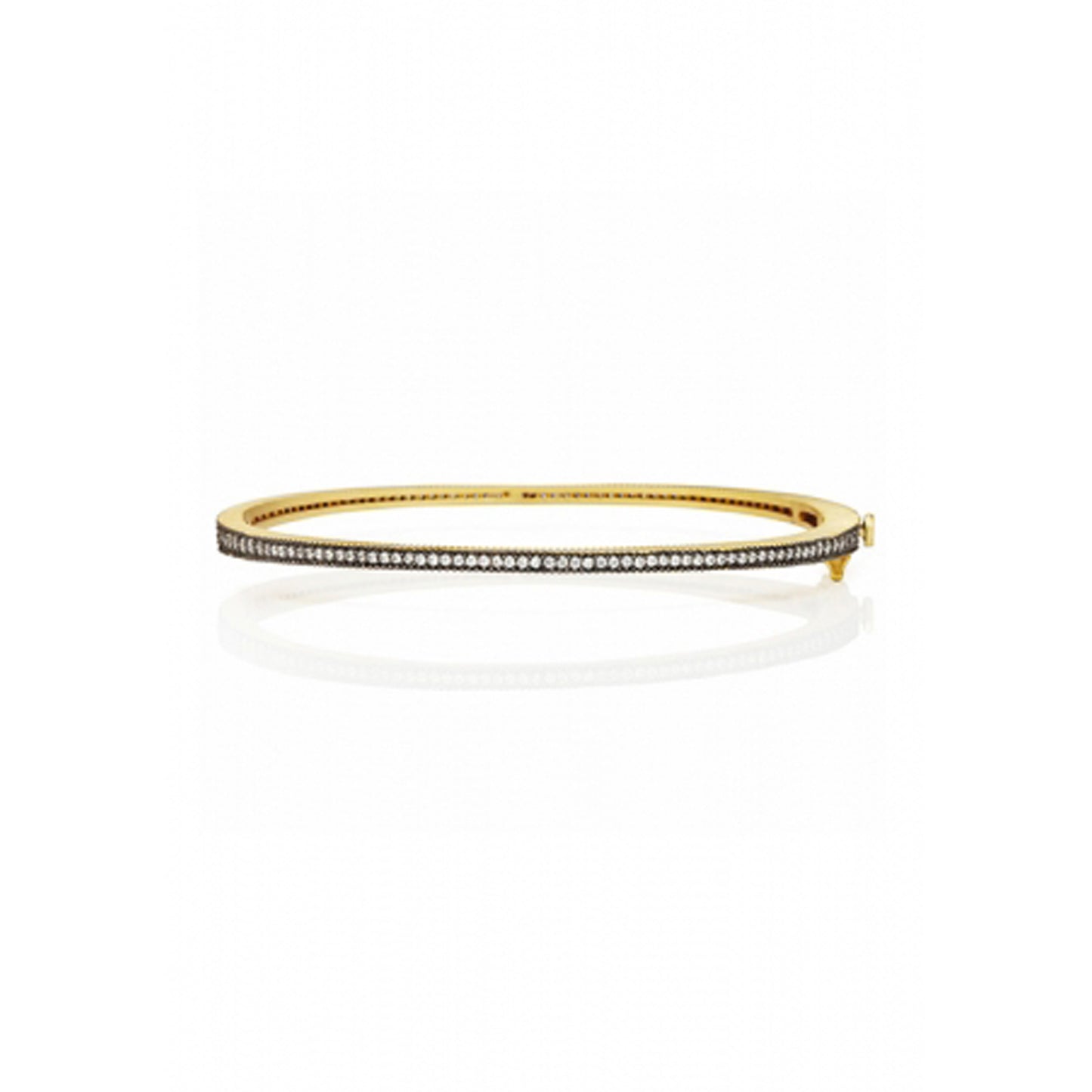 Freida Rothman Signature Thin Pave Hinge Bangle available at The Good Life Boutique