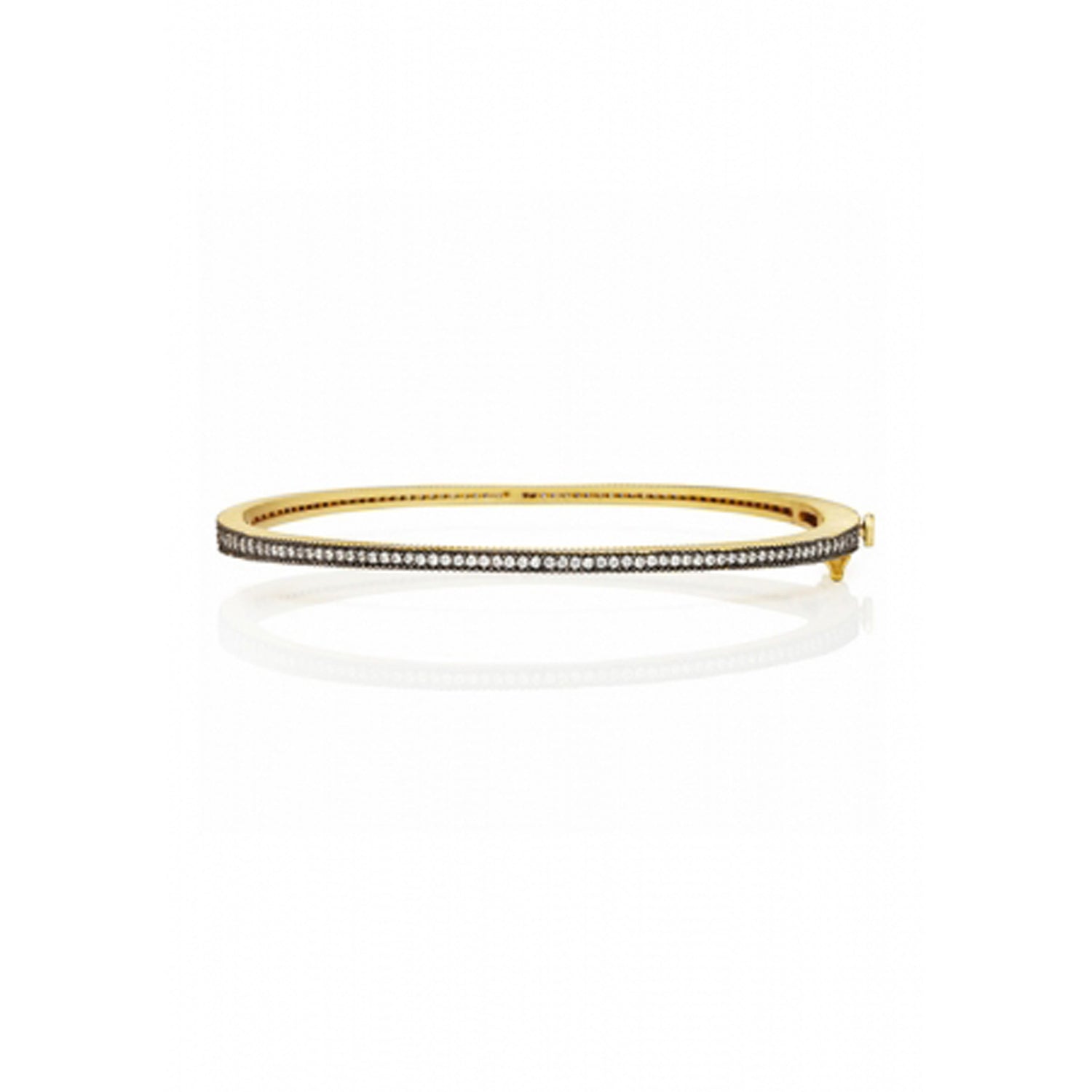 Freida Rothman Bangle Freida Rothman Signature Thin Pave Hinge Bangle | The Good Life Boutique