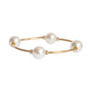 Made As Intended 12mm Crystal White Pearl Blessing Bracelet - Gold Links available at The Good Life Boutique