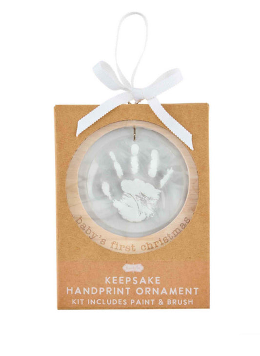 Mud Pie Acrylic Handprint Ornament available at The Good Life Boutique