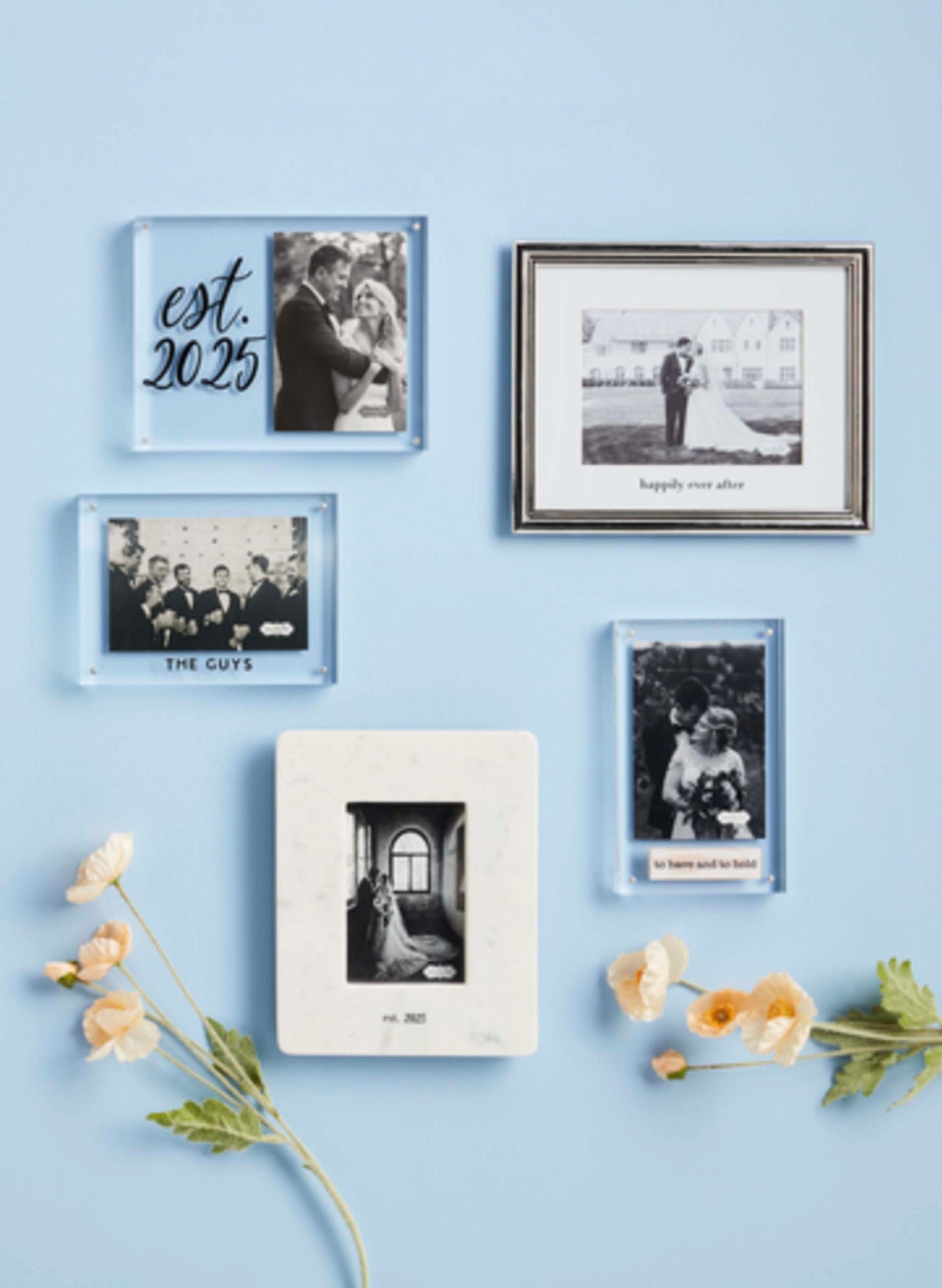 Mud Pie 5X7 Happy Metal Frame available at The Good Life Boutique