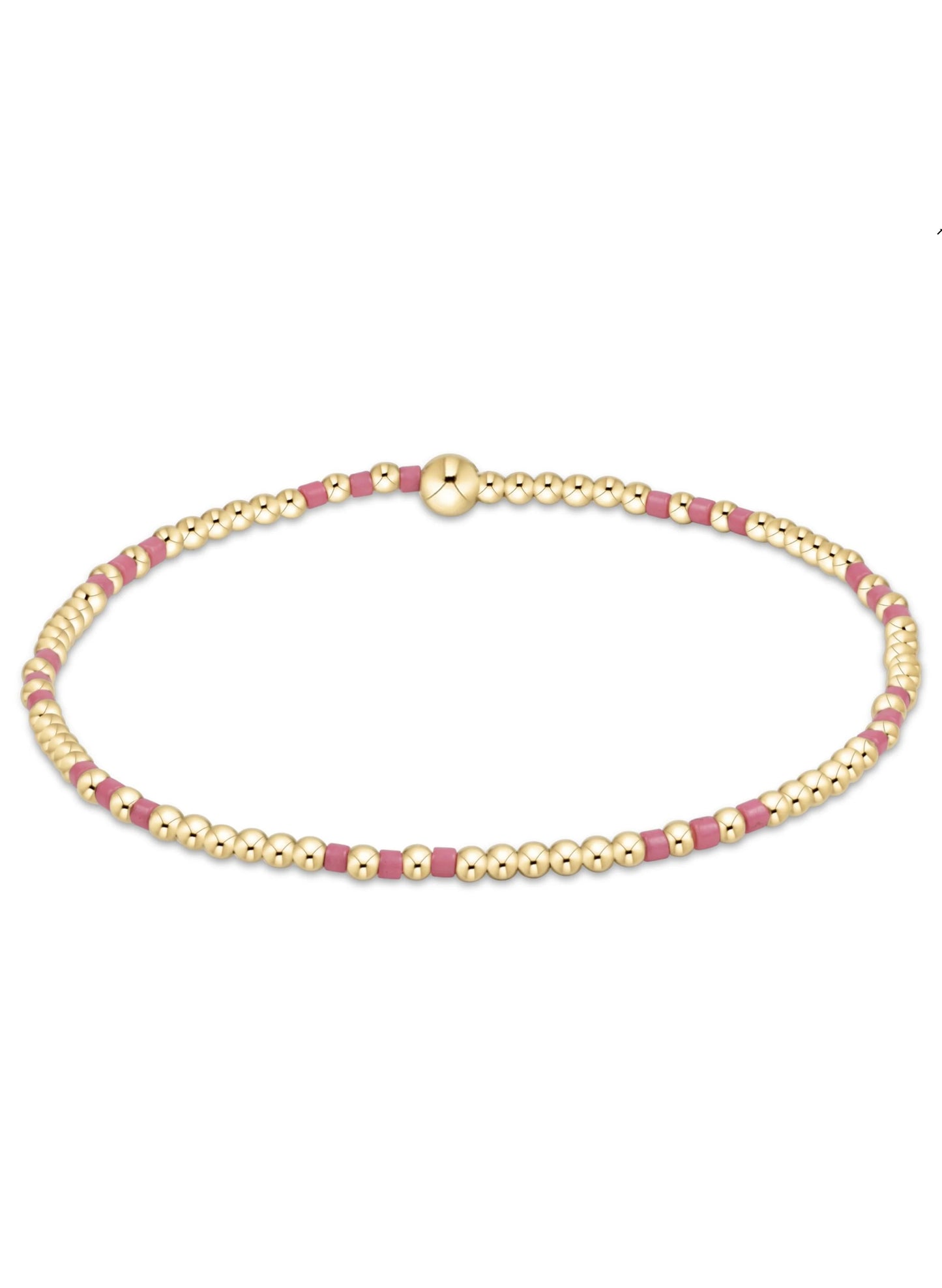 enewton design Enewton - Hope Joy Pattern 2mm Bead Bracelet - Bright Pink available at The Good Life Boutique