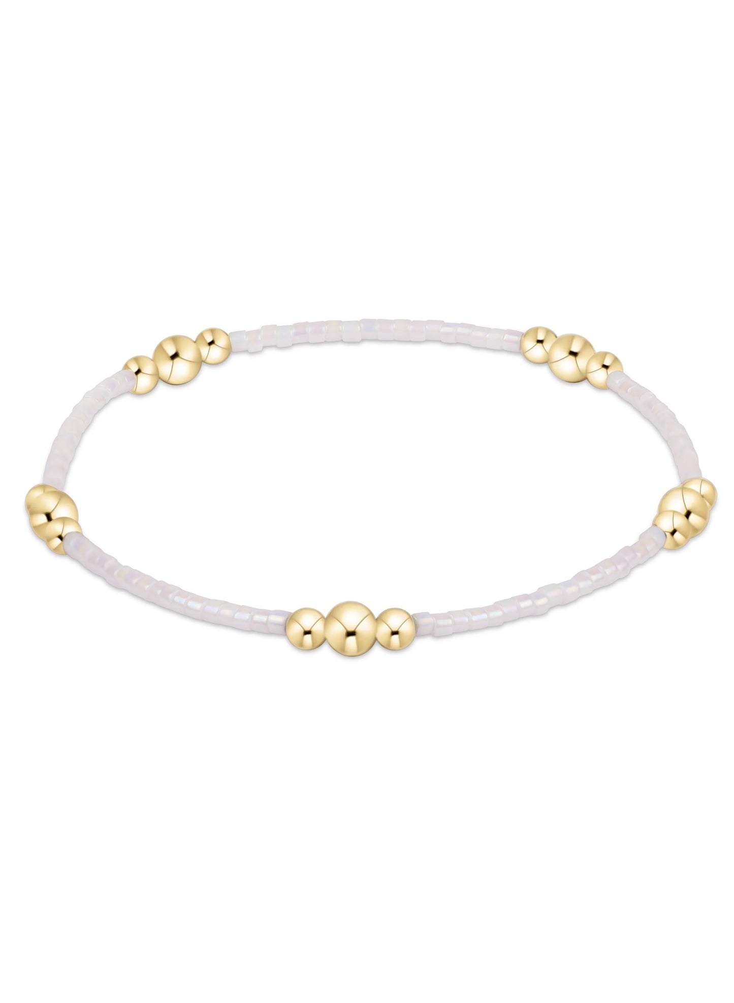 enewton design Enewton - Hope Purpose Gold Bracelet - Silky White available at The Good Life Boutique