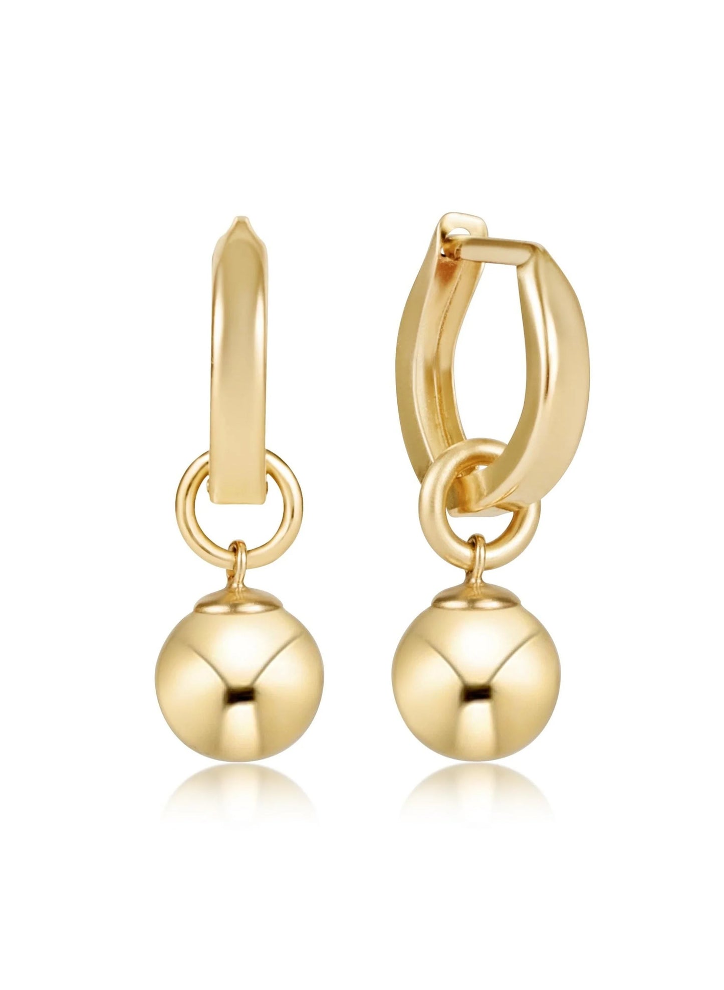 enewton design Enewton - Huggie Gold 0.5" Hoop - Classic Gold 8MM Charm available at The Good Life Boutique