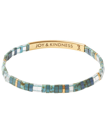 Scout Curated Wears Scout Curated Wears - Good Karma Miyuki Bracelet - Joy & Kindness - Marine/Gold available at The Good Life Boutique