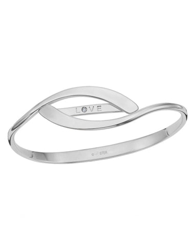 Ed Levin E.L. Designs (Formerly Ed Levin) - Sentiment Swing (Love) Bracelet Sterling Silver LM Love Diamond available at The Good Life Boutique