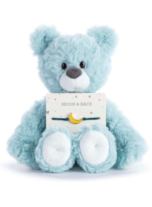 Demdaco Moon And Back Blue Bear available at The Good Life Boutique