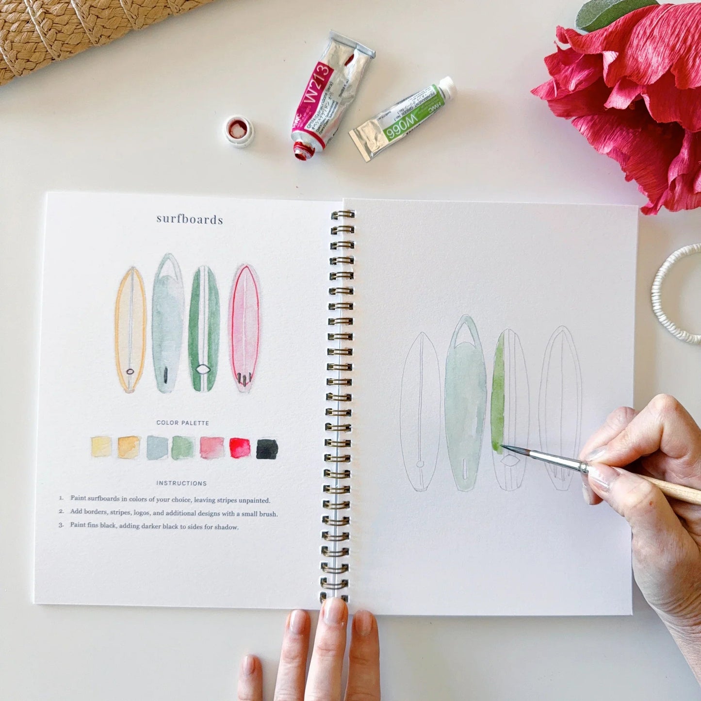 Emily Lex Studio Tropical Watercolor Workbook available at The Good Life Boutique