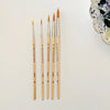 Emily Lex Studio Watercolor Paintbrush Set Of Five Wood Brushes available at The Good Life Boutique