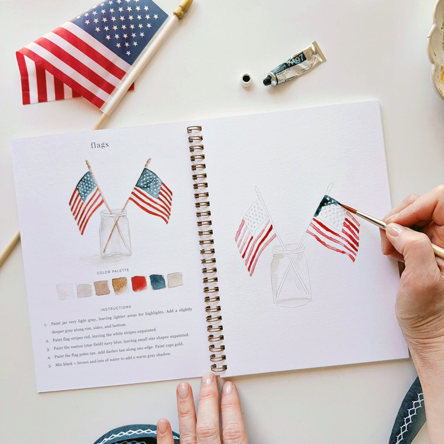 Emily Lex Studio Americana Watercolor Workbook available at The Good Life Boutique