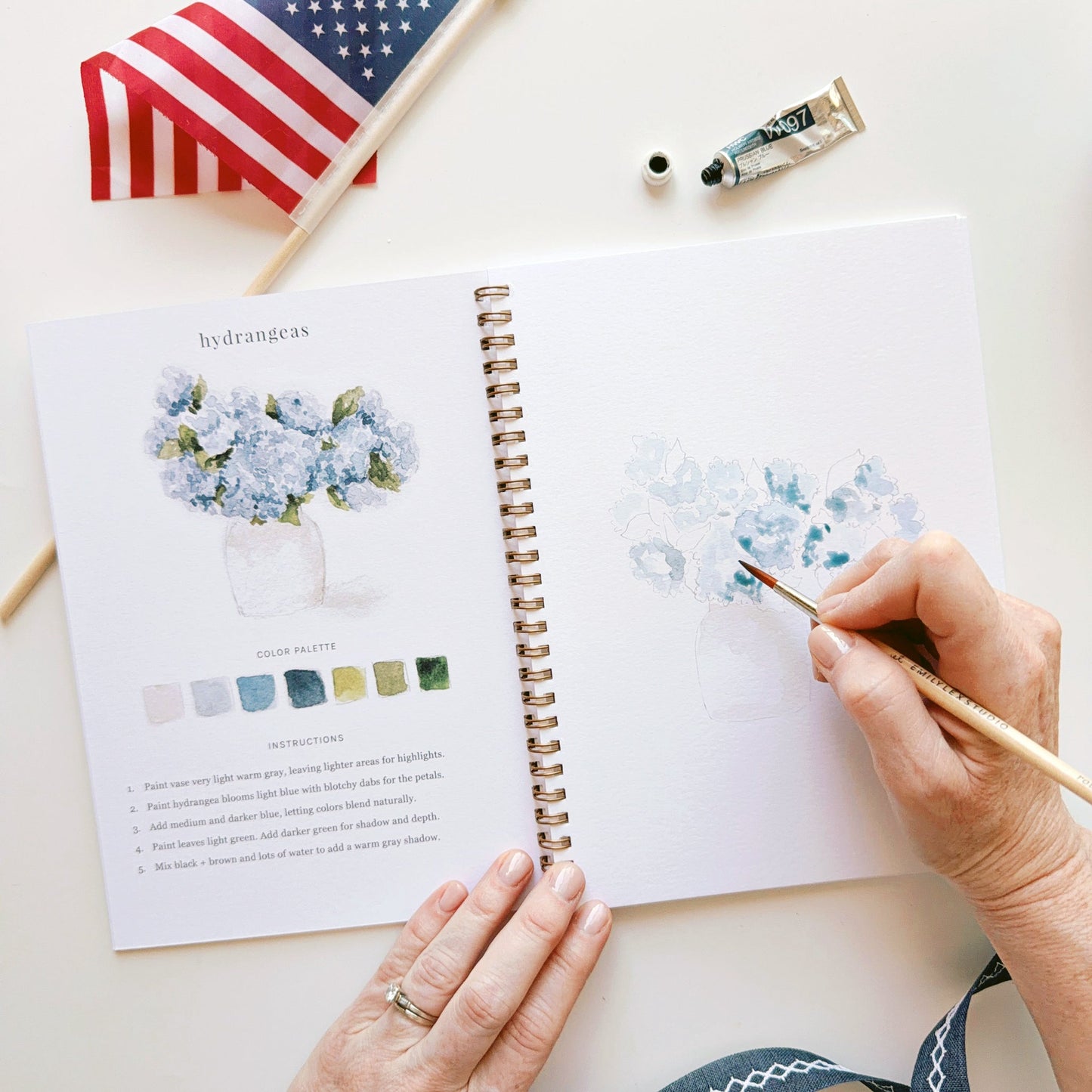 Emily Lex Studio Americana Watercolor Workbook available at The Good Life Boutique