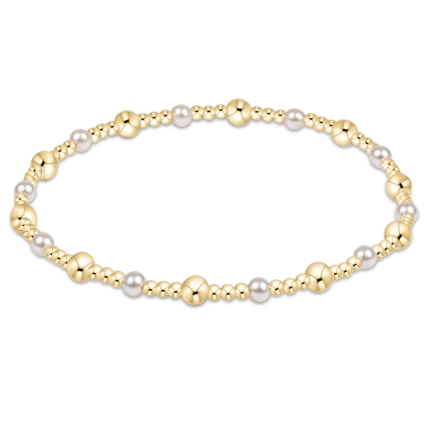 enewton design Enewton - Sincerity Gold & Pearl 4mm Bracelet available at The Good Life Boutique