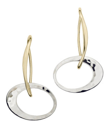Ed Levin E.L. Designs (Formerly Ed Levin) - Petite Elliptical Earring SS/14K Medium available at The Good Life Boutique