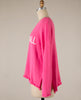Miracle Sweater Pickleball Lightweight Soft Sweater Top - Hot Pink available at The Good Life Boutique