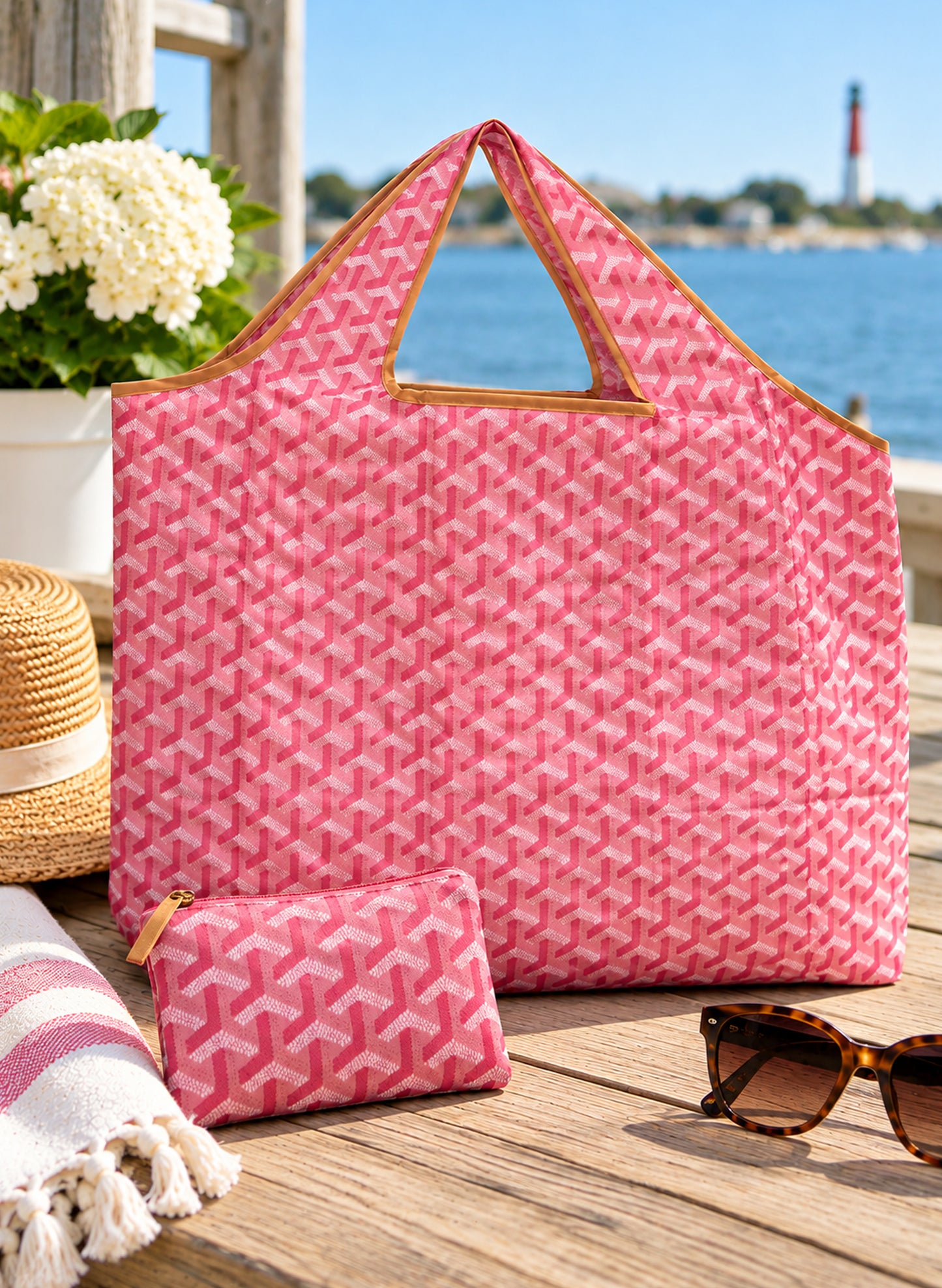 Everyone's Favorite Reusable Shopping / Beach Bag  Pink