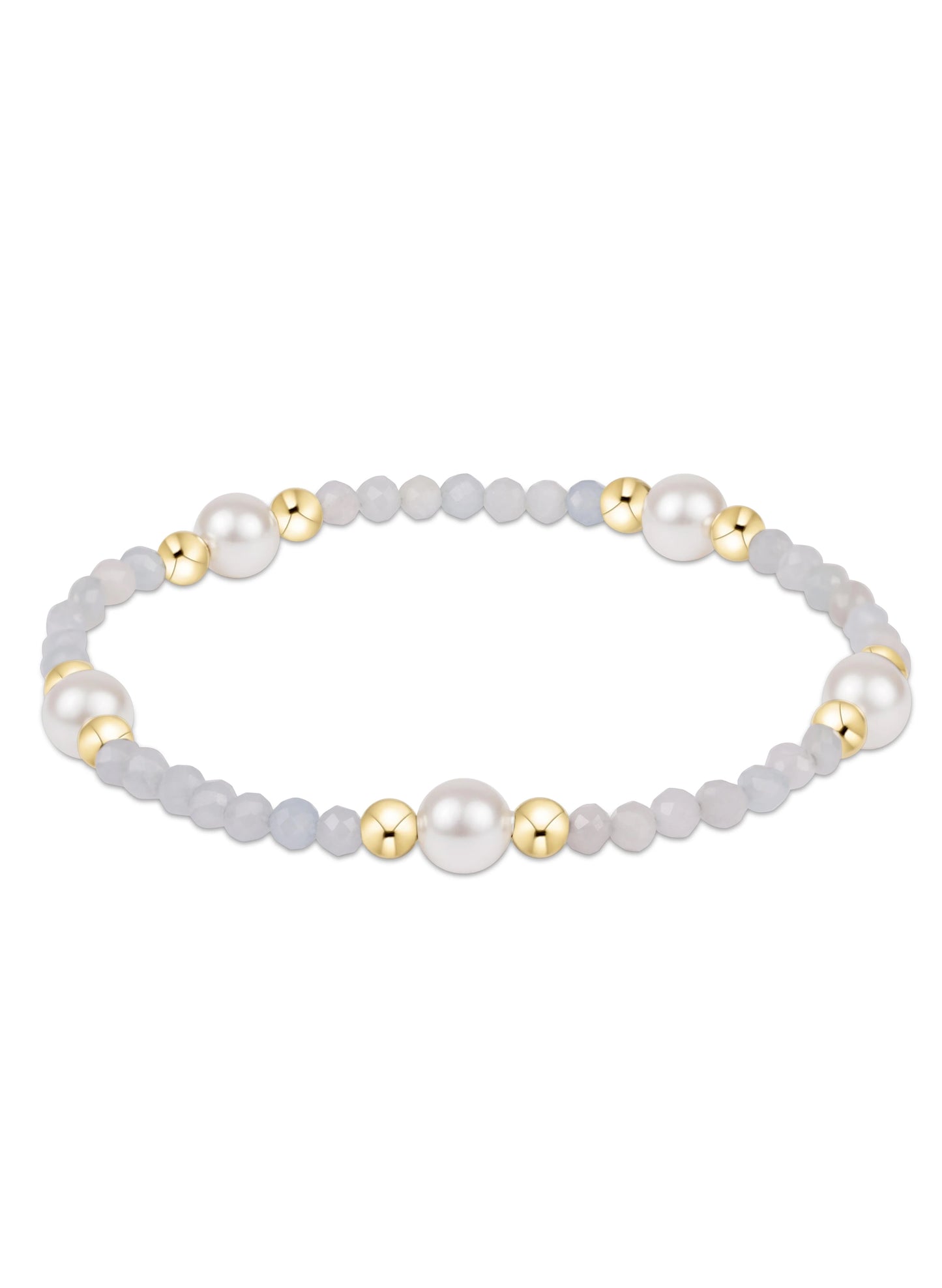 enewton design Enewton - Purpose Pearl 6MM Gem Bracelet - Aquamarine available at The Good Life Boutique