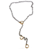 LJ Sonder Rebel Adjustable Necklace - Silver Chain With Gold Toggle available at The Good Life Boutique