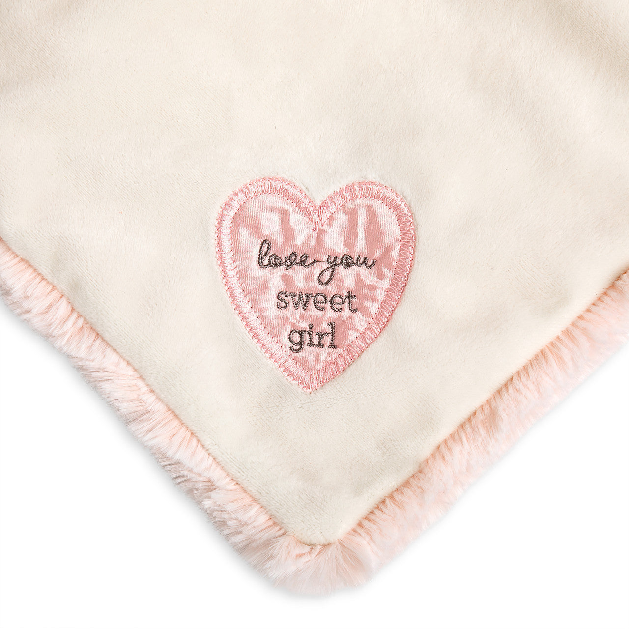 Demdaco Teddy Rattle Blankie - Pink available at The Good Life Boutique