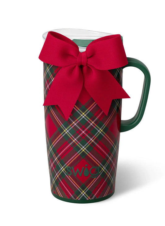 Swig Life Swig - Christmas Plaid Travel Mug 22oz available at The Good Life Boutique