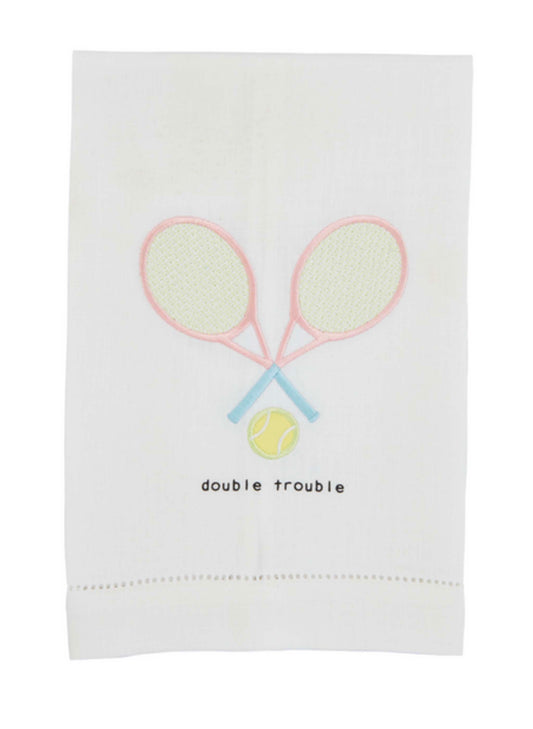 Mud Pie Double Trouble Tennis Towel available at The Good Life Boutique