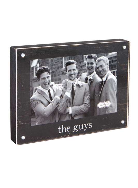 Mud Pie 4X6 Guys Acrylic Wood Frame available at The Good Life Boutique