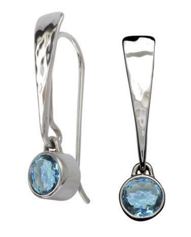 Ed Levin E.L. Designs (Formerly Ed Levin) - Excitement Earrings S/S Medium Blue Topaz available at The Good Life Boutique