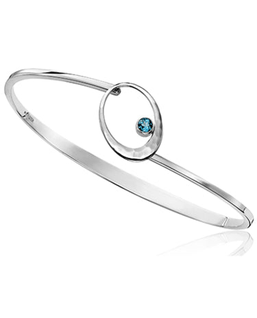 Ed Levin E.L. Designs (Formerly Ed Levin) - Elliptical Elegance-Bracelet S/S LM Blue Topaz available at The Good Life Boutique