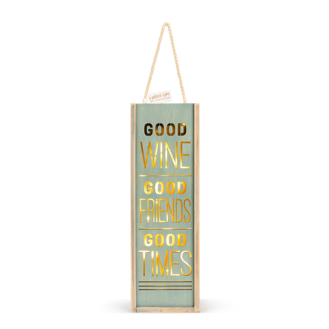 Demdaco Good Wine & Good Friends Lantern available at The Good Life Boutique