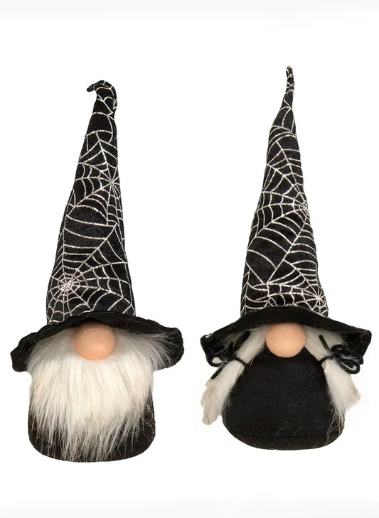 Bright Ideas Mr & Mrs Foil Spider Web Gnome available at The Good Life Boutique