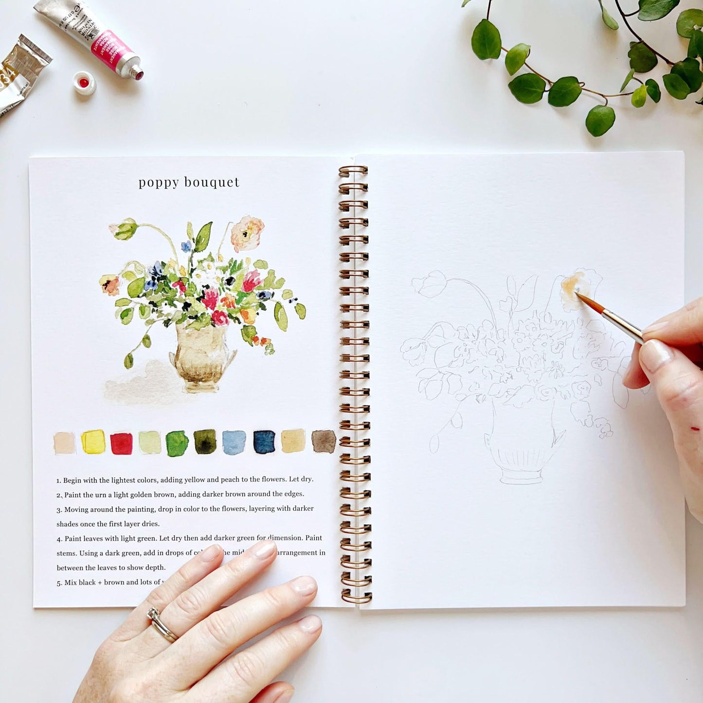 Emily Lex Studio Bouquets Watercolor Workbook available at The Good Life Boutique