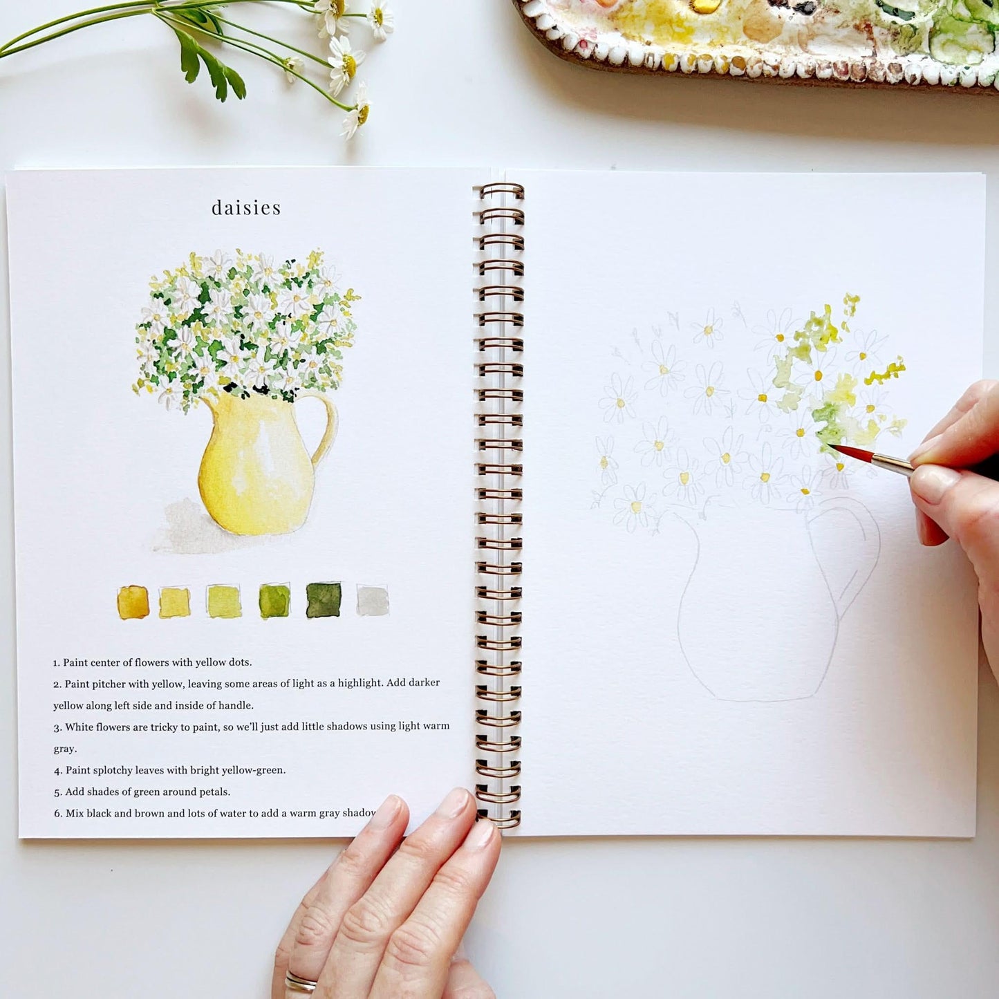 Emily Lex Studio Flowers Watercolor Workbook available at The Good Life Boutique