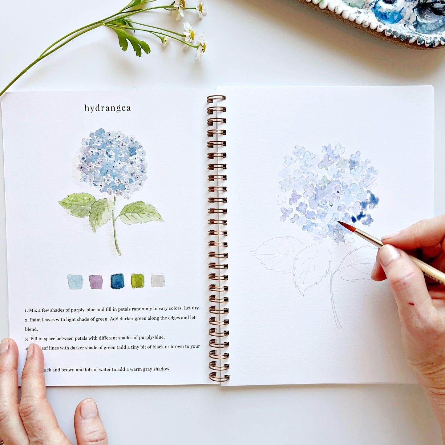 Emily Lex Studio Flowers Watercolor Workbook available at The Good Life Boutique