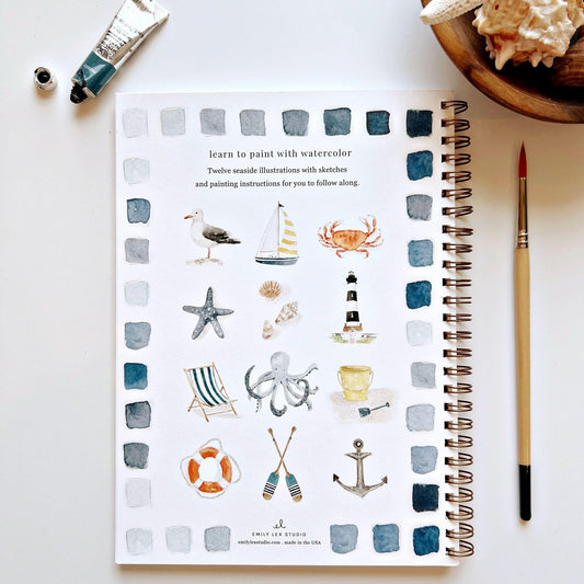Emily Lex Studio Seaside Watercolor Workbook available at The Good Life Boutique